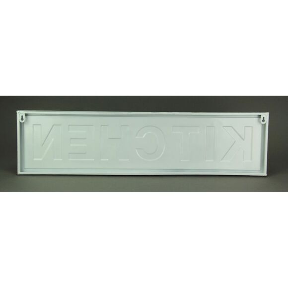 Black and White Stamped Metal Kitchen Wall Hanging - Picture 3 of 4